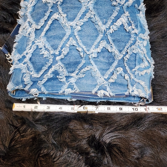 Carlos By Carlos Santana Vintage Frayed Denim Patchwork Hobo Shoulder Bag Purse - Picture 6 of 15